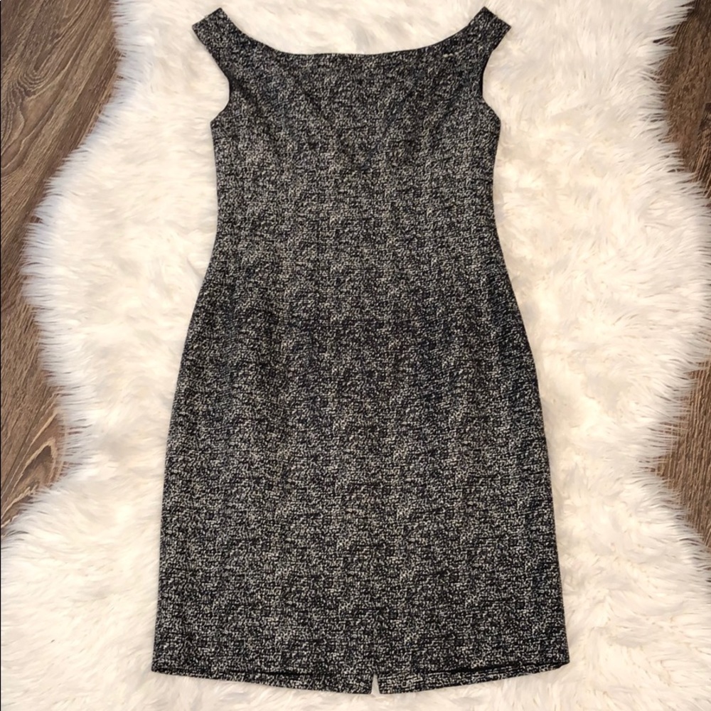 Yves Saint Laurent Black/White Sheath Dress
